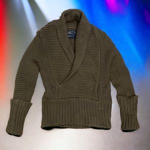 American Eagle Outfitters Olive Knit Crossover Sweatet
